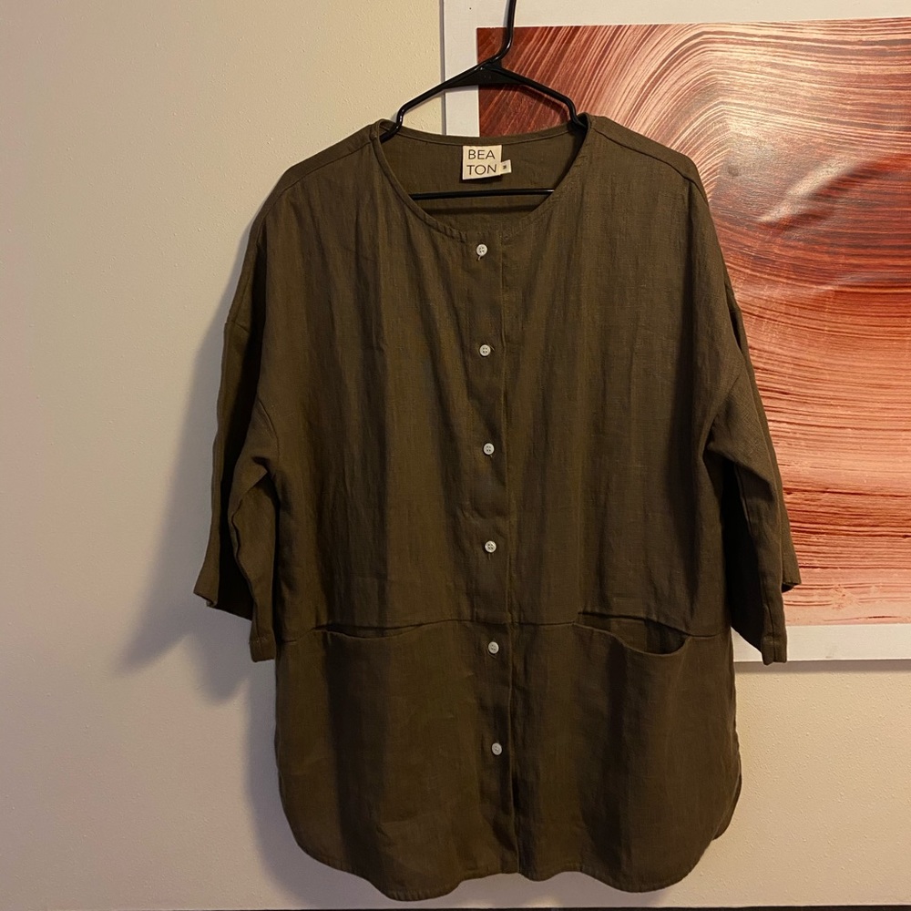 Beaton Linen Utility Top Medium